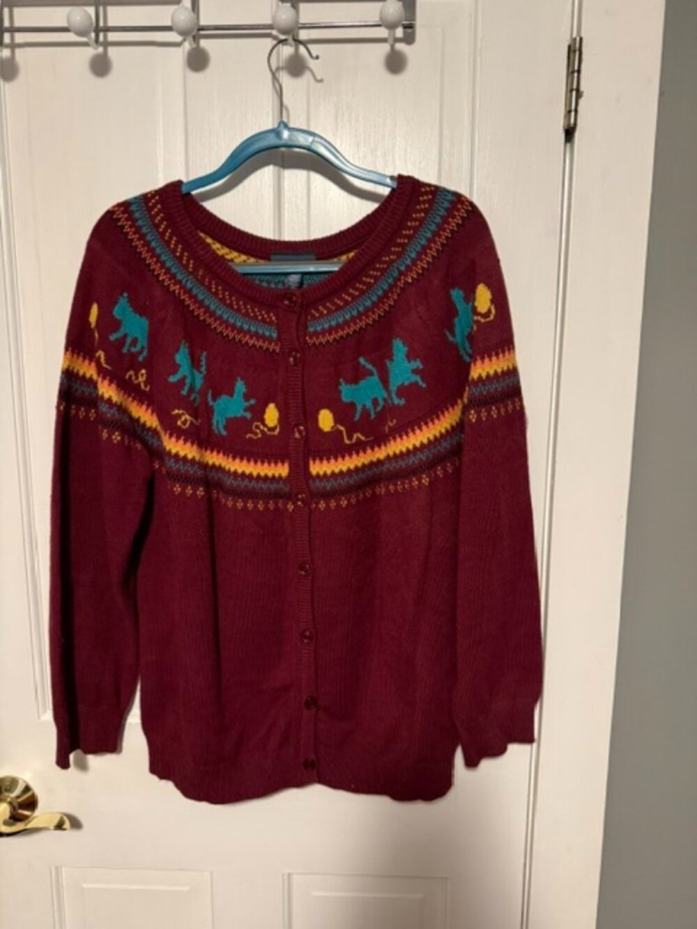 ModCloth Cat Fair Isle Cardigan